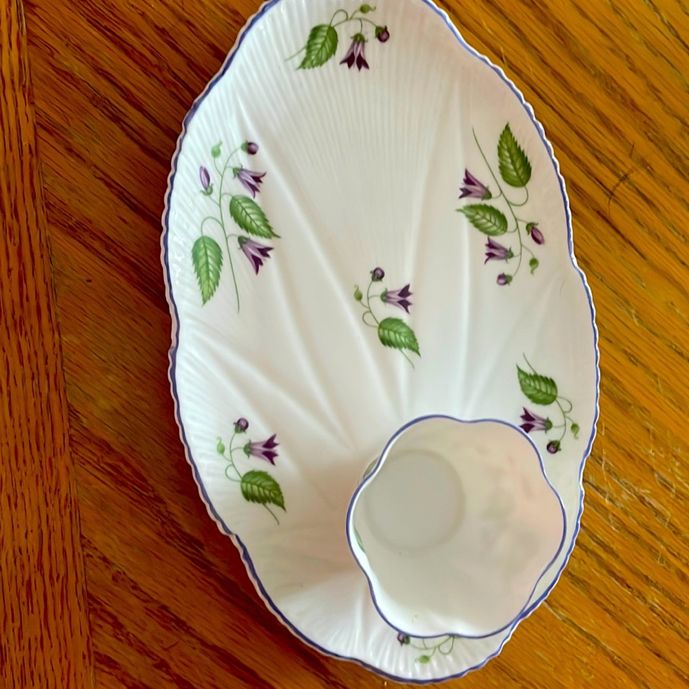 Shelley china cream and sugar lampanula set